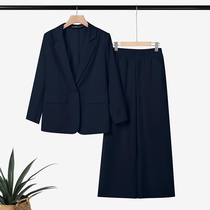 ZANZEA Women Cardigan Blazer and Pants Casual Two Piece Suit Sets