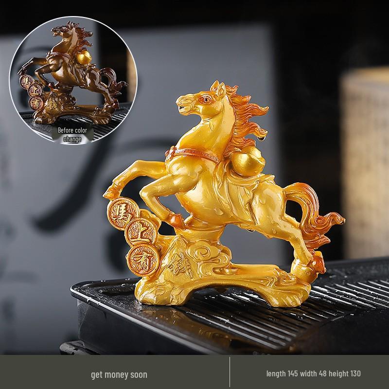 Instantly Wealth-Attracting Color-Changing Horse Tea Pet for Kung Fu Tea Sets – Office Desktop Tray Ornament