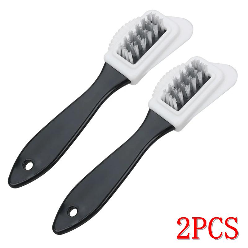 Suede Leather Three Sided Shoe Brush Brass Wire Shoe Cleaning Care Brush Snow Boots Shoe Cleaner Shoe Accessories