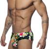 2024 European & American Low-Waist Sexy Fashion Print Men's Triangle Swim Trunks
