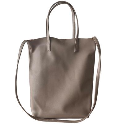 Noah Zustand voller Zufriedenheit TragetascheSchultertasche, großes Fassungsvermögen, leicht, schlicht, einfarbig, Kunstleder mit Taschen (Taupe)