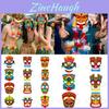 Hawaiian Party Mask Set With Paper Totem Masks For Cosplay And Themed Events