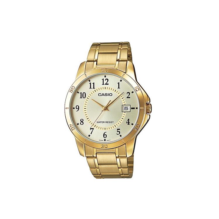 CASIO Men Standard Series Gold Watch MTP-V004G-9B MTP-V004G-9B Champagne Watch Dial