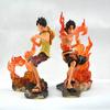 Anime One Piece 2Pcs Figure Battle Scene Fire Fist Luffy Ace Model Dolls PVC Action Statue Desktop Ornaments Toys