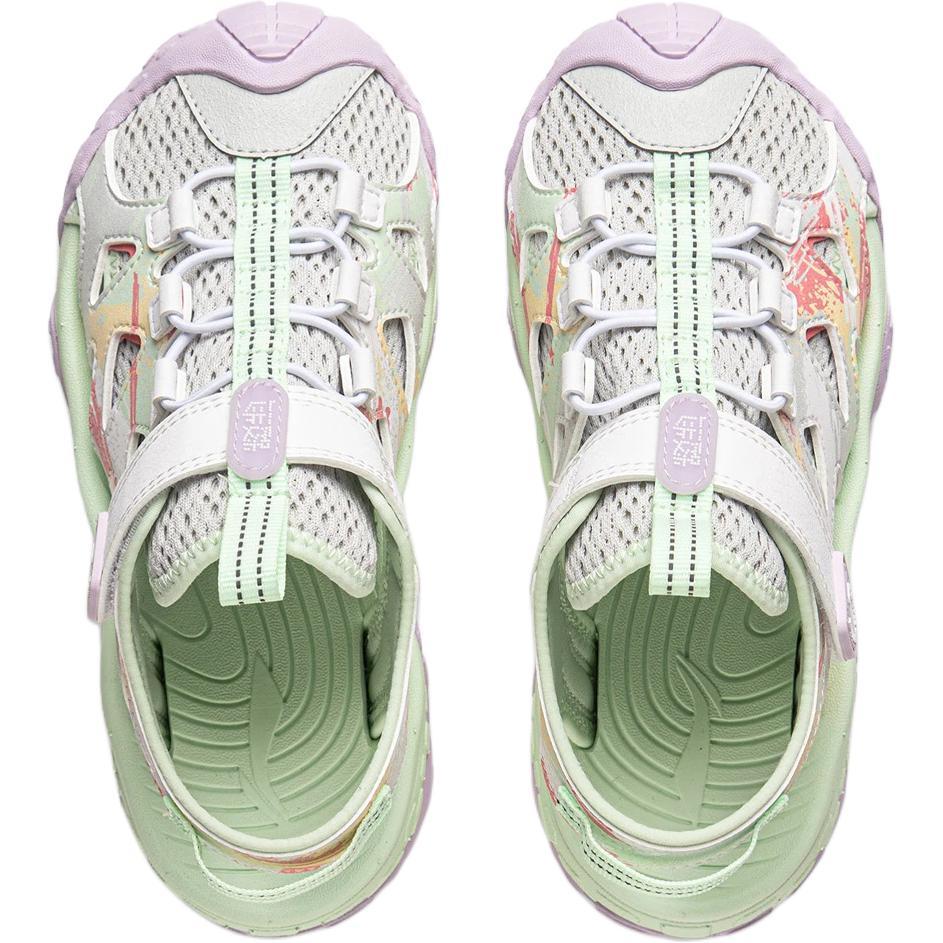 Li Ning Kids Outdoor Synthetic Leather Fashionable Comfortable Non-Slip Wear-Resistant Low-Top Sandals Kids sandals YKEV030-2