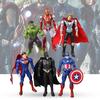 6Pcs/Set Decorative Avengers Action Figures Captain America Iron Man Collectible Miniature The Avengers Ornament for Kids