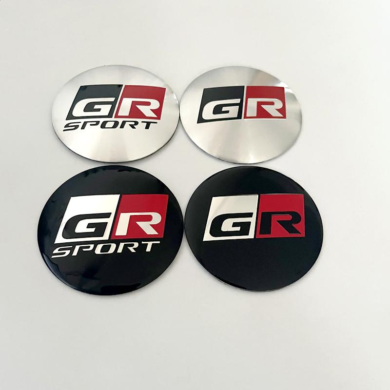 4Pcs 56mm GR Sport Logo Car Wheel Center Hub Caps Stickers Rim Decal For Toyota Corolla 86 Supra CHR Yaris Camry Prius Rav4 Auto