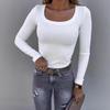 Plus Size Casual U-neck Long-sleeve Women's T-shirt