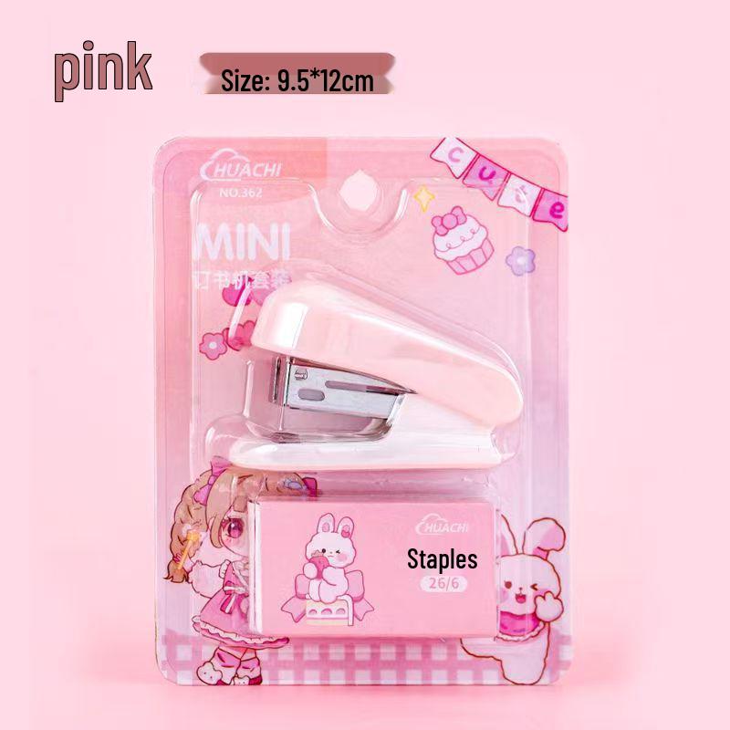 Compact Cartoon Stapler Set for Kids, Multifunctional & Portable, 26/6 Stapler