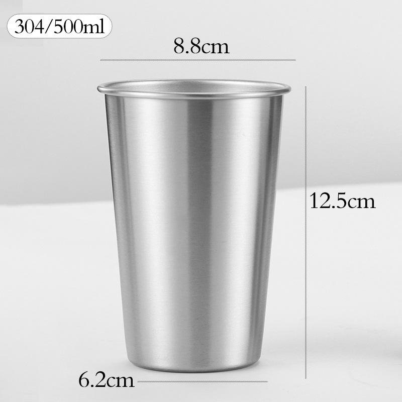 Stainless Steel Cold Drink Cup, Stainless Steel Water Cup, Not Easy To Break, Stackable, Reusable, Suitable For Children'S Trave