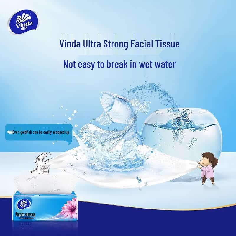 Vinda Ultra-Strong 3-Ply Facial Tissues