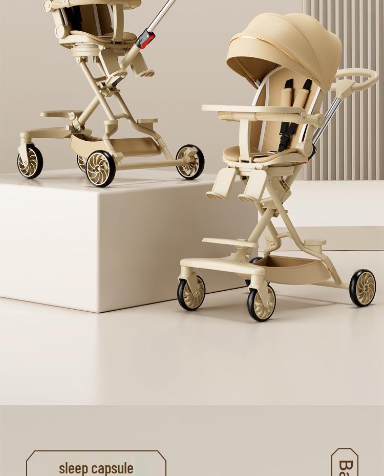 Baby Stroller: Lightweight, Reversible & Foldable Design
