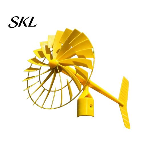 3D Printed Windmill Garden with Weathervane, Colorful Outdoor Yard Stake Hollow Wind Spinner Spinning Blades, UV-Resistant Ornament for Lawn