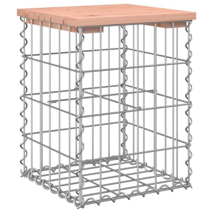 VidaXL Design Gabion Garden Bench 33x31x42 Cm Solid Douglas Wood 834327