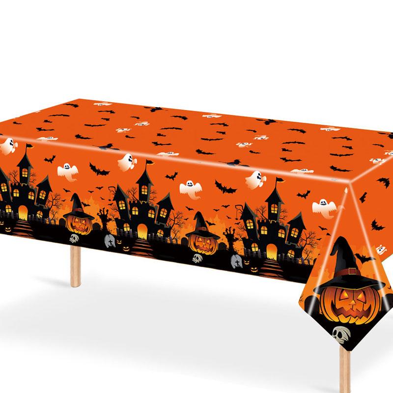 2PCS 2025 Halloween Tablecloth Decoration Horror Atmosphere Arrangement Photo Props Party Supplies One Disposable Tablecloth