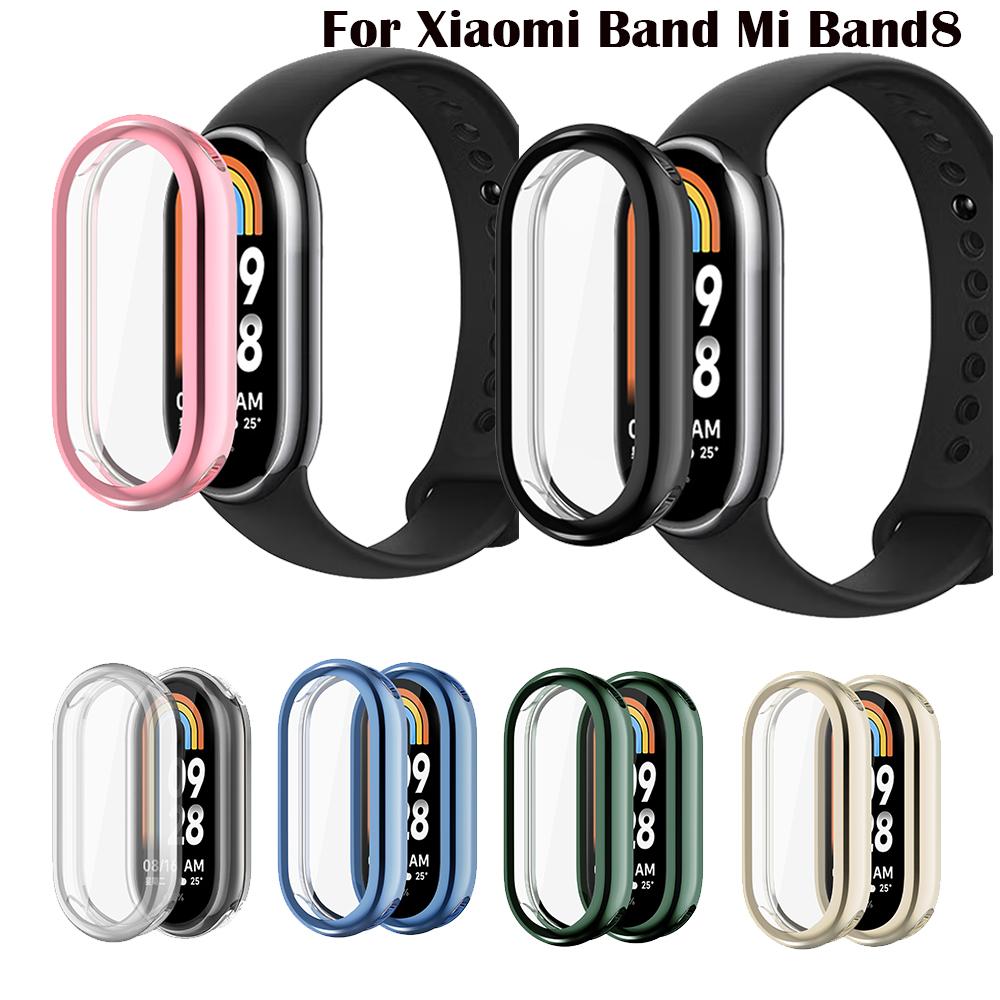 Plně ochranný kryt pouzdra pro chytré hodinky Xiaomi Mi Band 8 Ochranné sklo displeje pro MiBand 8 Náhradní příslušenství Rám Pouzdro TPU