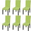 Day and Night - Day and Night Straight Elastic Chair Cover 6 Units Green