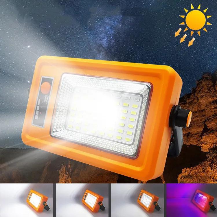 Super Bright LED Work Light Solar Lantern High Power USB Rechargeable Searchlight Camping Light Flashlight Portable Lamp