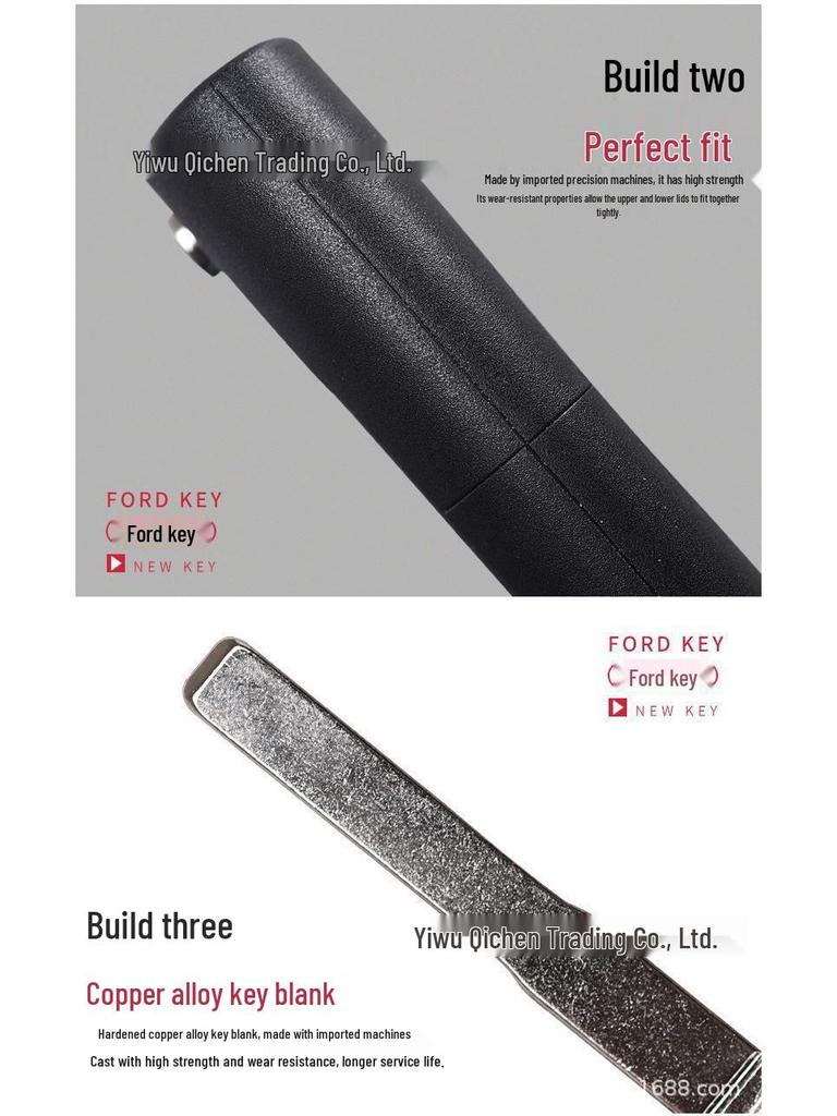 Ford Key Shell for Focus, Fiesta, EcoSport, Mondeo, Max - Folding Remote Key Case