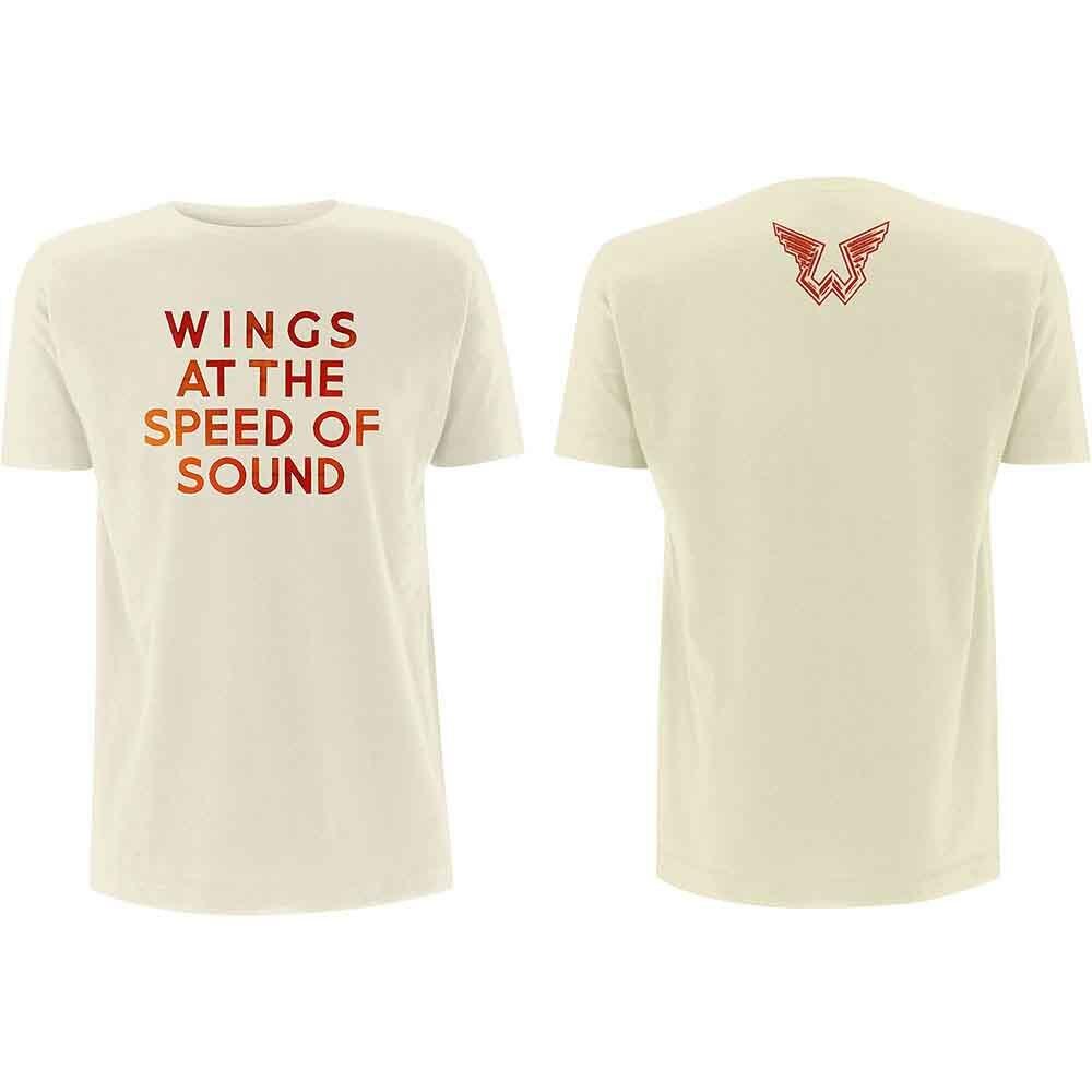 Paul McCartney Wings At The Speed Of Sound T-Shirt Tops Tee Neutral New