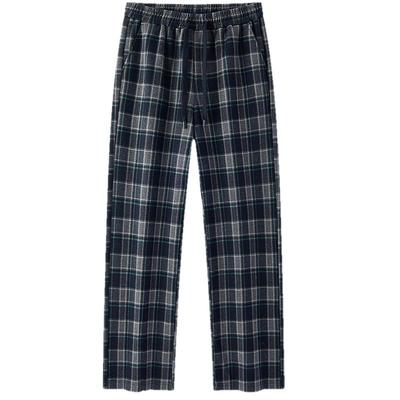Semir Women's Plaid Fleece-lined Loose Wide-leg Casual Pants