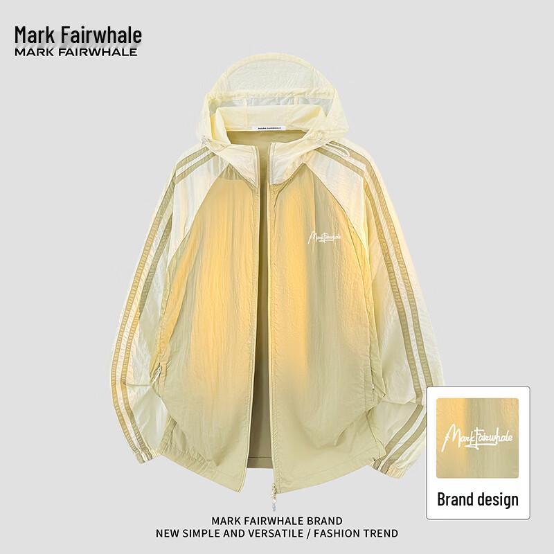 Mark Fairwhale Veste à capuche rayée unisexe pour l'extérieur, protection UV, séchage rapide