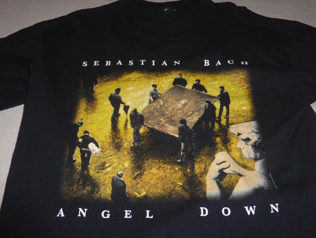 SEBASTIAN BACH ANGEL DOWN Unisex Black T-Shirt Full Size RI_172