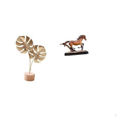 Nordic Abstract Metal Horse Sculpture Figurine Creative Ornament for Table Desk Party Home Living