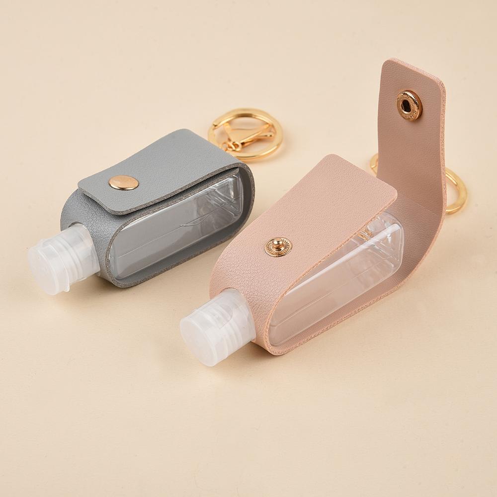 with Bottle Cover Hand Sanitizer Bottles Refillable Bottles with Keychain Holder Cosmetic Container