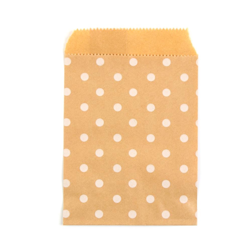 Wrapping Supplies Pastry Tool Wave Dot Kraft Paper Bag Packing Pouch Popcorn Bag Candy Biscuit Bags