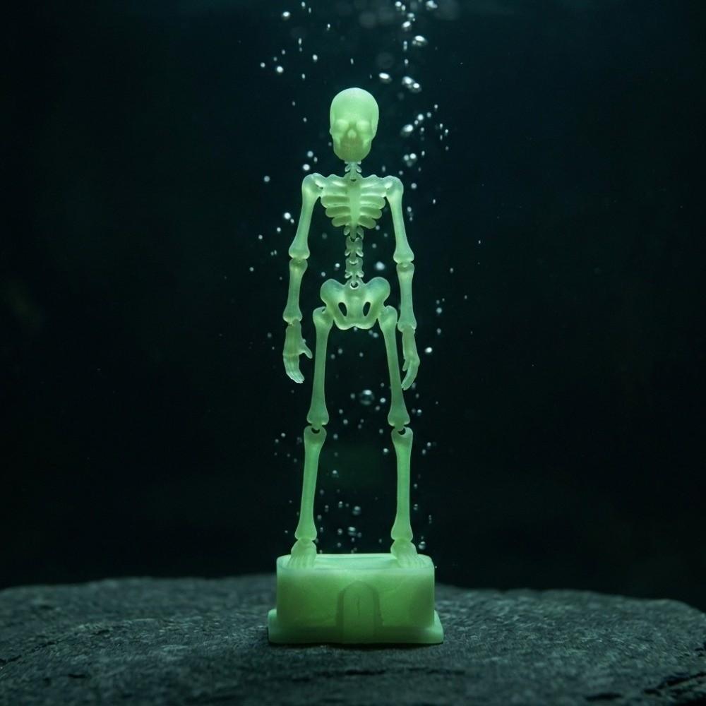 Realistic Fish Tank Dance Skull Bubbler 3D Printed Wiggling Skeleton Statue Aquatic Products