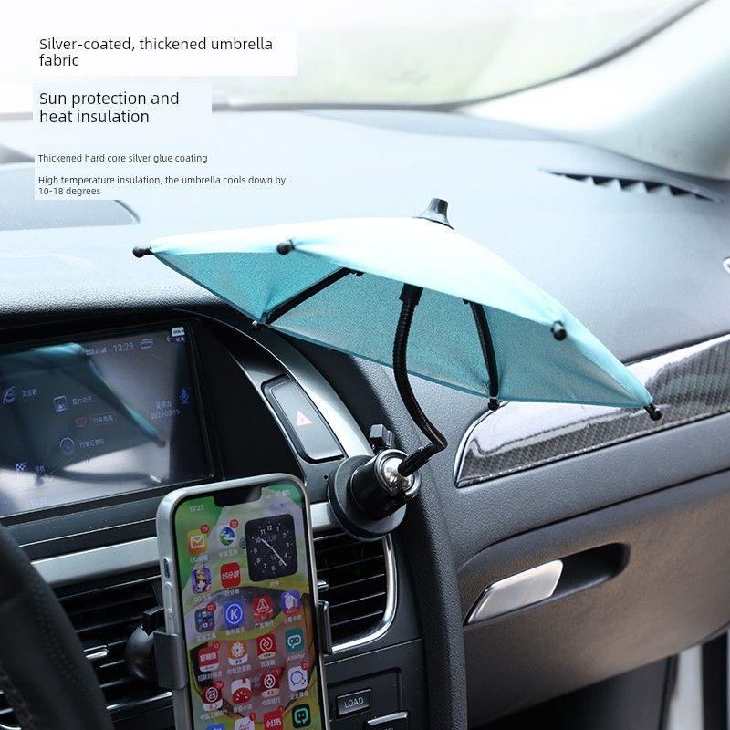 Car Phone Holder Sunshade Car Mobile Phone Navigation Anti-Reflective Small Umbrella Applicable Didi Net Car