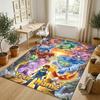 Personalized Crystal Velvet Carpet,Pokémon Custom Printed Name, Plush Area Rug For Home Indoor Decor