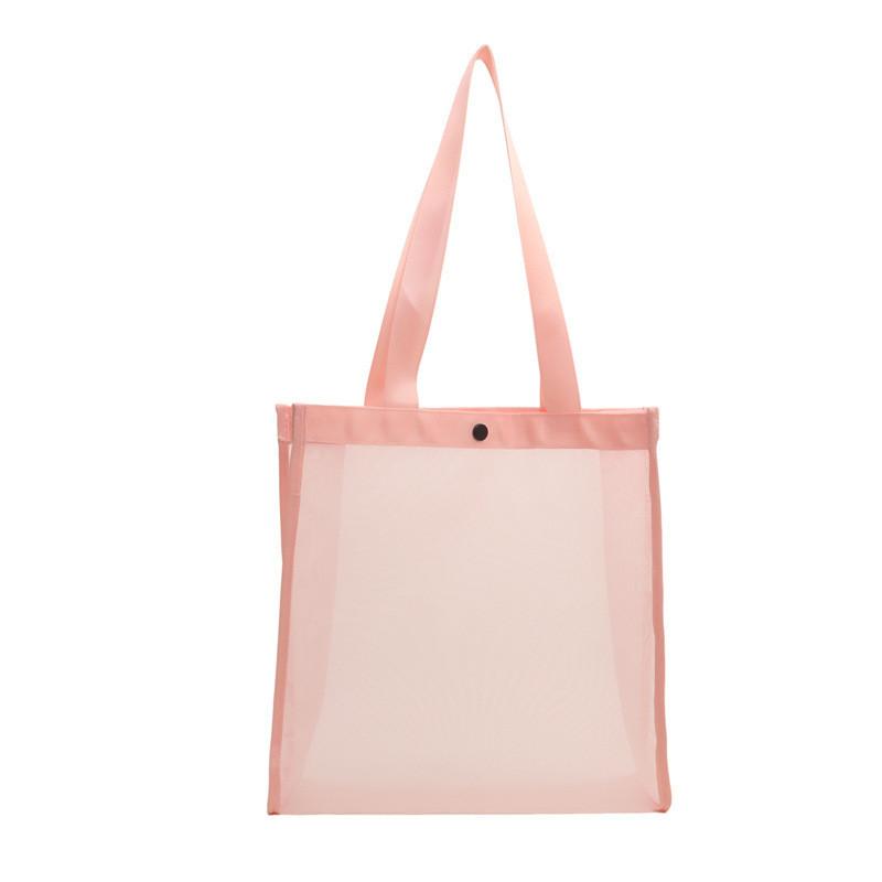 Chic Transparent Shoulder Tote Bag For Everyday Use Large Capacity Trendy Design