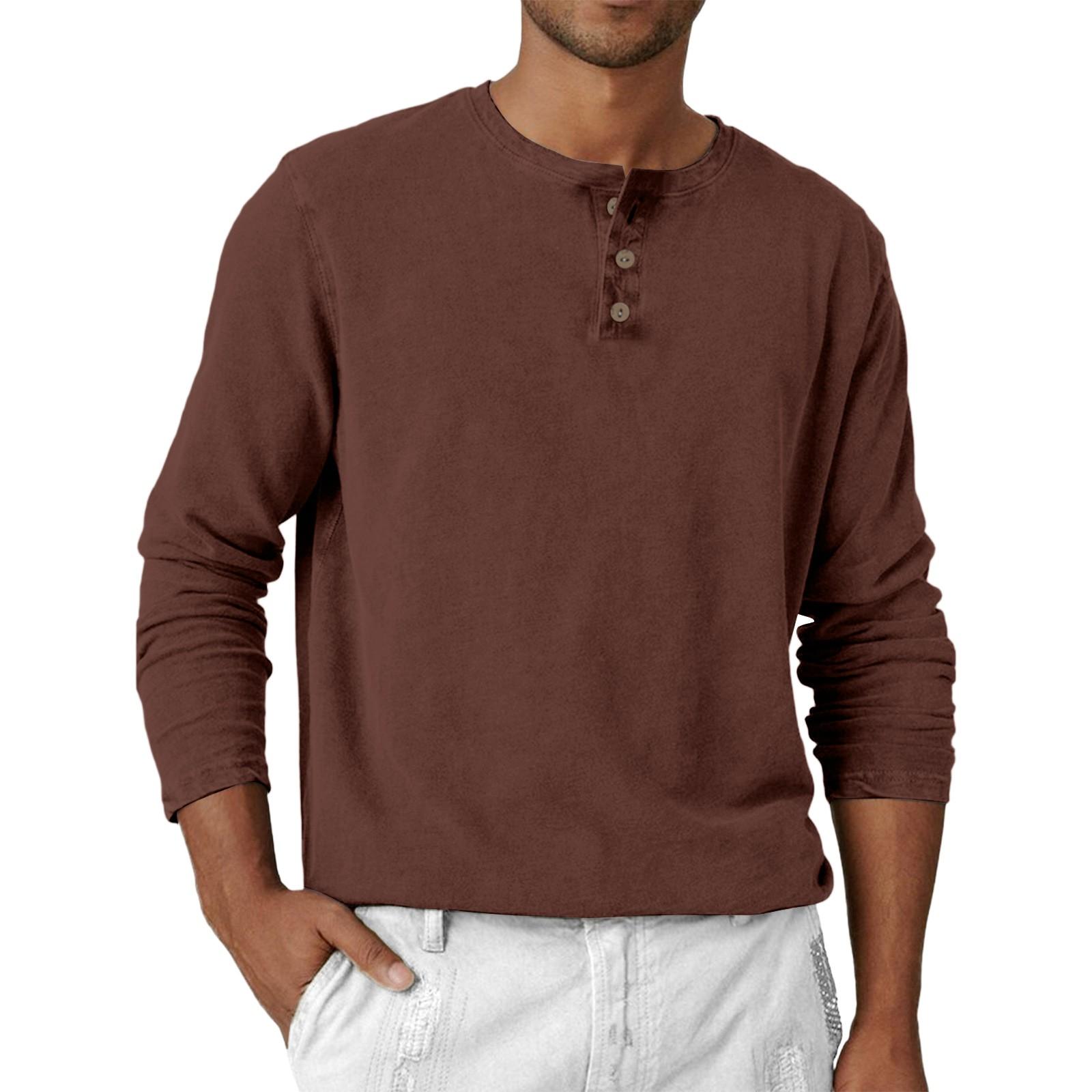 

Men s Loose Casual Long-sleeved Lapel Zip-up Hoodie XXL коричневий