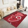 VIKAMA Valentine's Day Carpet Love Heart Carpet Red Doormat Welcome Mat Bedside Floor Mat Rug For Bedroom Carpet For Live Room