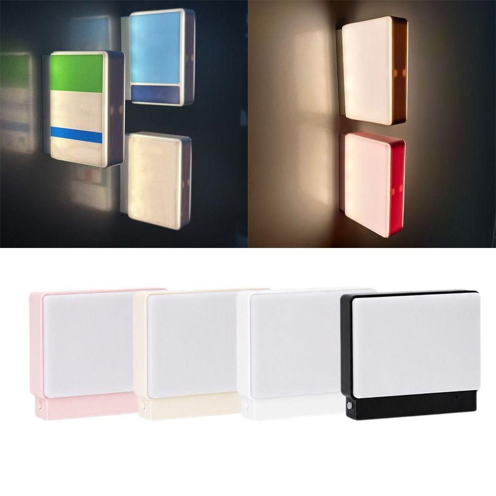 With LED Lights Magnetic Fridge Sticker Light Round Square Fridge Decoration Magnets  Office