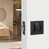 Square Pocket Door Lock with Color Coded Indicator, Pocket Door Hardware,Pocket Door Latch, Matte Black Privacy Pocket Door Hardware for Home,