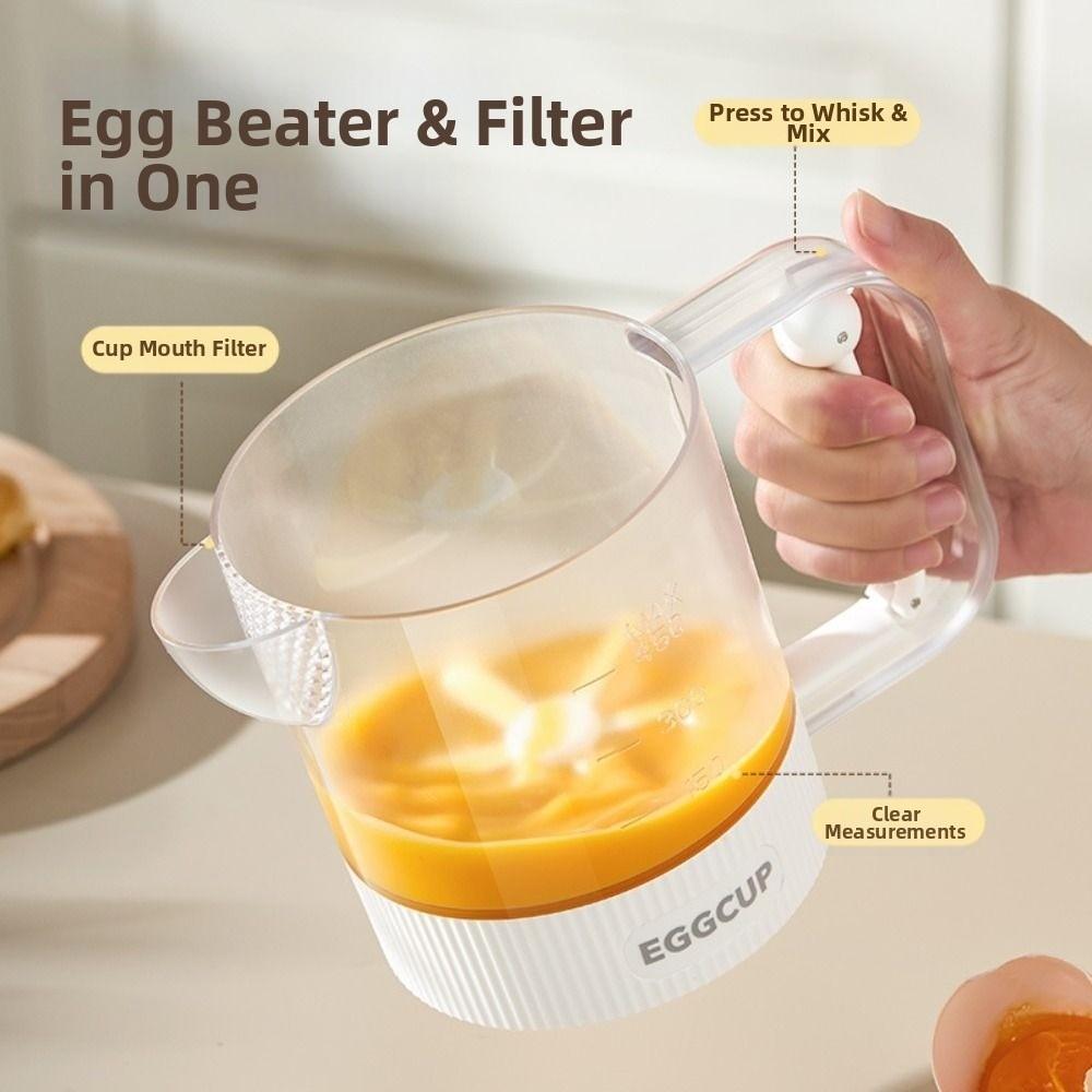Efficient Egg Mixing Cup Clear Scale Kitchen Stirring Bottle Food Grade Egg Beating Cup  Home Use
