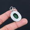 Natural Malachite Gemstone Pendant 925 Sterling Silver Indian Jewelry For Girls