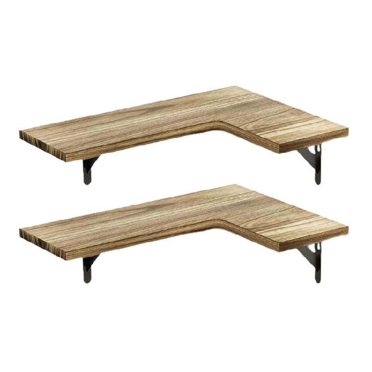 Versatile Corner Floating Shelf Versatile Corner Floating Shelf Wood Rack for Bathroom Kitchen Bedroom Storage