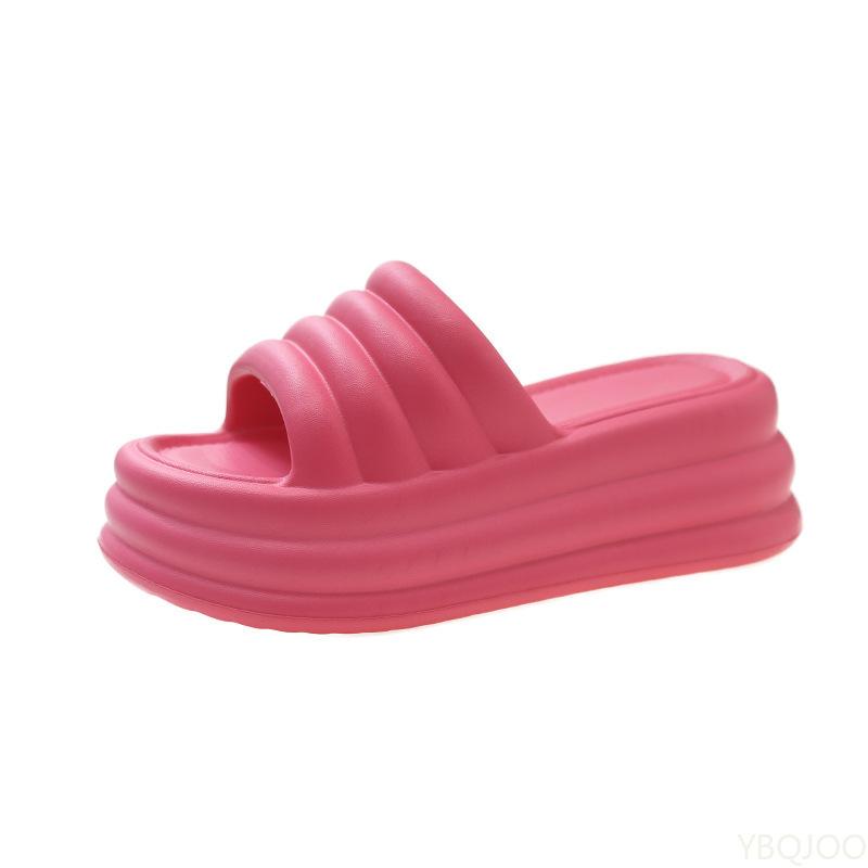 Fashion Summer Women Slippers Chunky Platform Comfort Beach Shoes Slides Ladies Soft Sole Non-Slip Sandals wear-resisting shoe 2025
