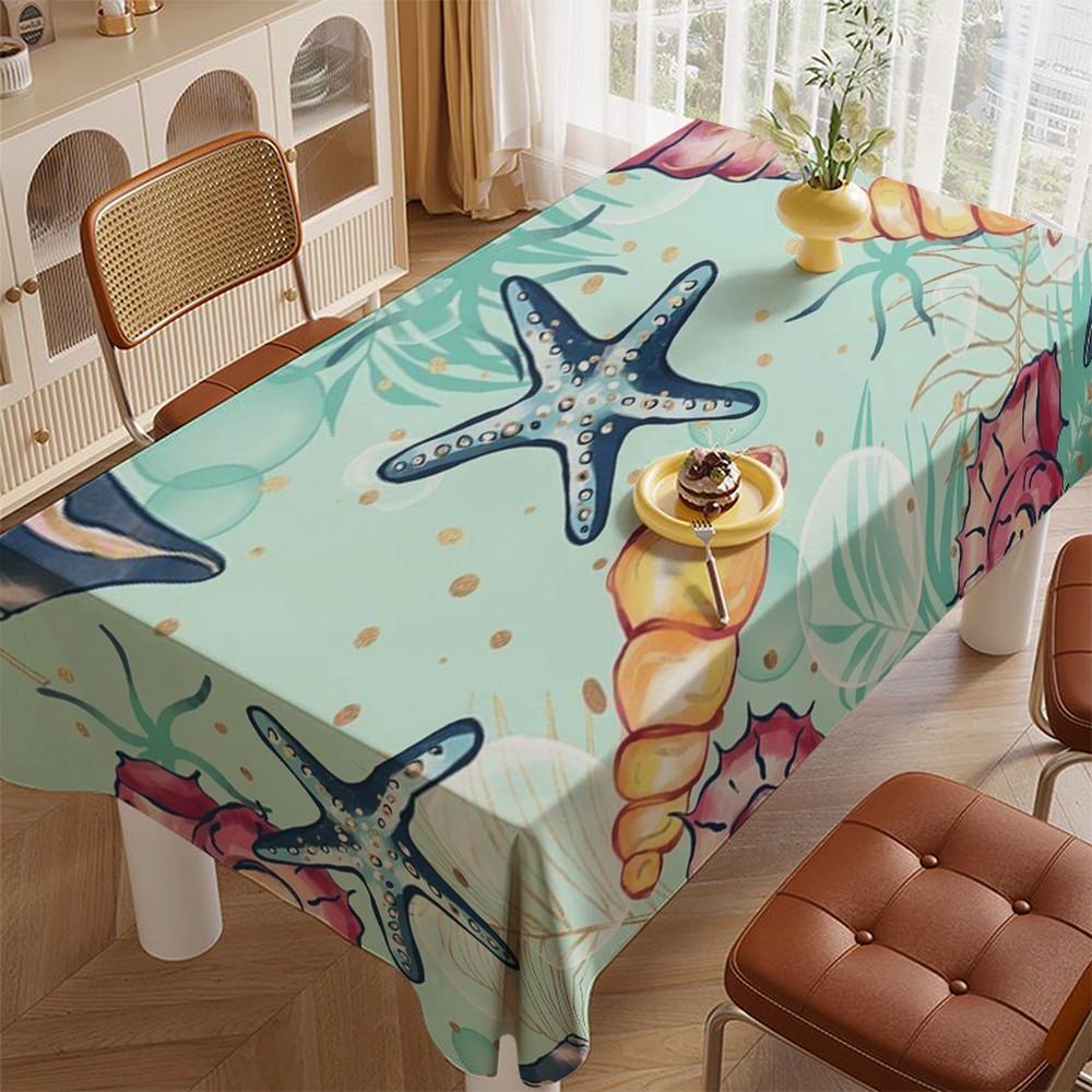 Ozean-Thema Tischdecke, Küchentischdecke für Restaurant, Wohnzimmer, Heimdekoration, Partydekoration