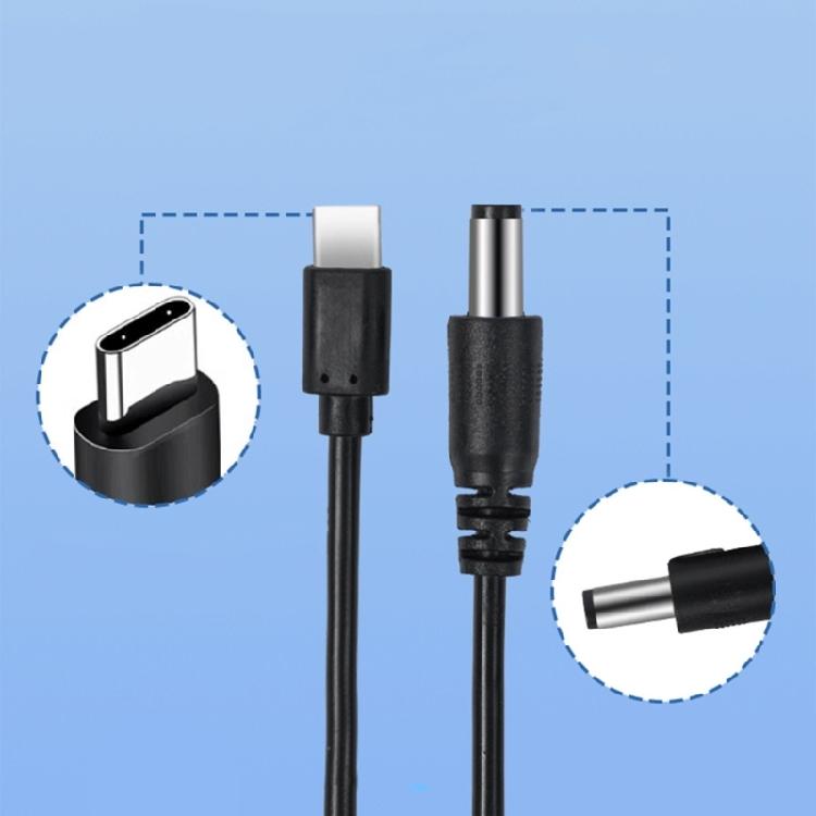 USB C to 5.5x2.5mm 5V 9V 12V 15V 20V Adjustable Cable Power Adapter Cable with 8 Connector Tip Power Delivery Cable