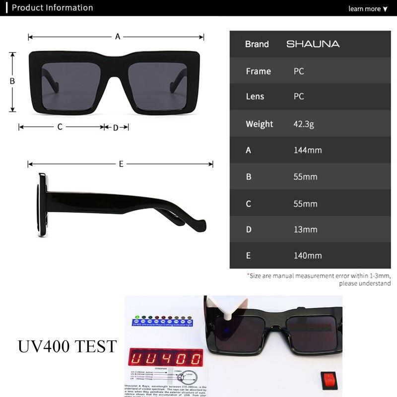 SHAUNA Aktualizované sluneční brýle Oversize s kovovým pantem UV400