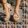 Platform Wedge Sandals Lightweight Summer Strap Casual Rope Sole Bohemian Women'S Tan Sandals Size 11 Wide Women'S Sandals