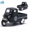 MORYTRADE Nostalgic Toy Retro Classic Pull-Back Car Diecast Miniature Car, Ages 6+, Set of 2 Three-Wheeled Trucks, Blue and Green