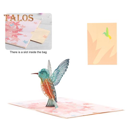 Kolibri-Geburtstagskarte, handgefertigte Pop-Up-Vogel-Blumenkarte, 3D-Grußkarte zum Muttertag, Jahrestag, Valentinstag für Frauen