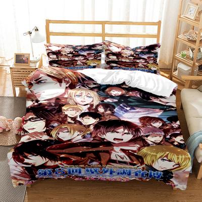Japanische Anime Polyester Bettwäschesets Jungen Bezüge Jungen Bettbezug-Set für Teenager Bettwäscheset Bezug&2 Stück Kissenbezug