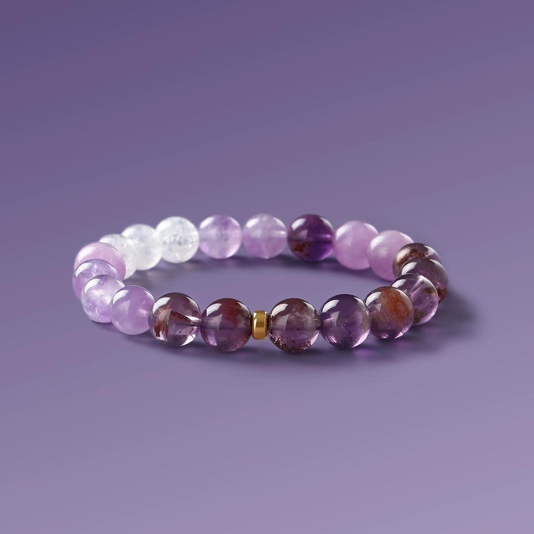 

New natural amethyst bracelet, high-quality original design crystal bracelet, amethyst bracelet gift for girls about8mm
